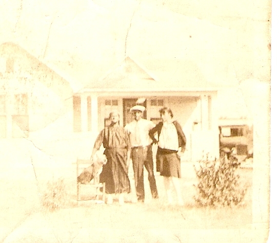 Grandma Joanna (Chaney),Uncle Thony, Aunt Annabell.  (Check out the length of that skirt Annabell is wearing)