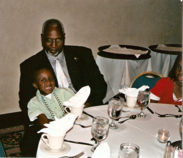 Leo Shorter with grandchild @ 2007 Family Reunion in Annaheim, CA